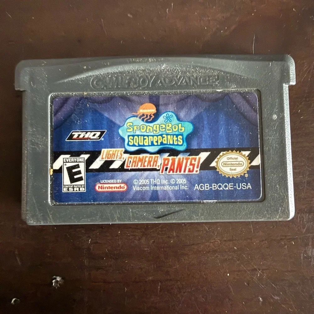 SpongeBob SquarePants Lights Camera Pants Nintendo Game Boy Advance GBA Game